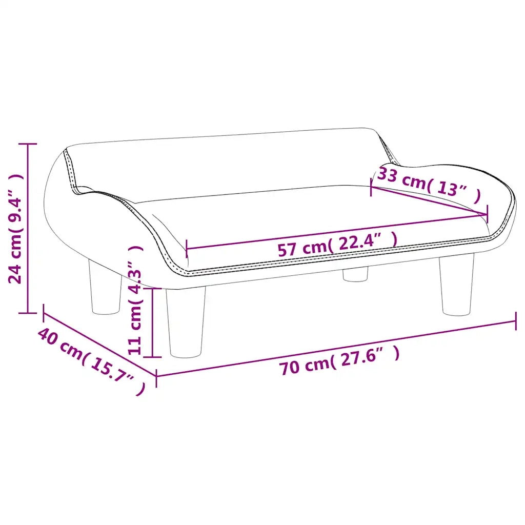 Divano per Bambini-Sofa-Divanetto Rosa 70x40x24 cm in Velluto