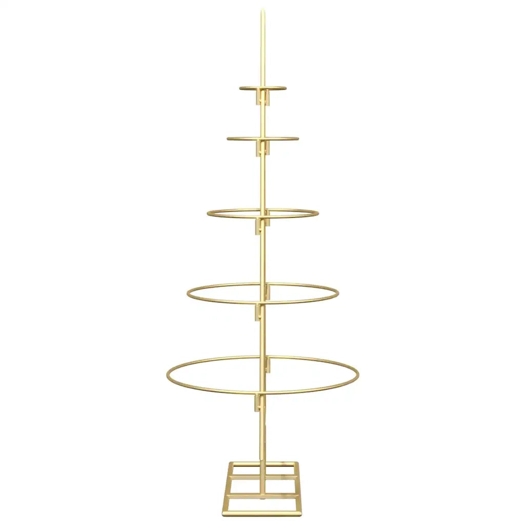 Albero di Natale in metallo con supporto-Decorazioni natalizie Oro 90 cm 228079