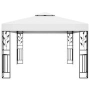 Gazebo | Pergolato con Tetto Doppio 3x4 m Bianco