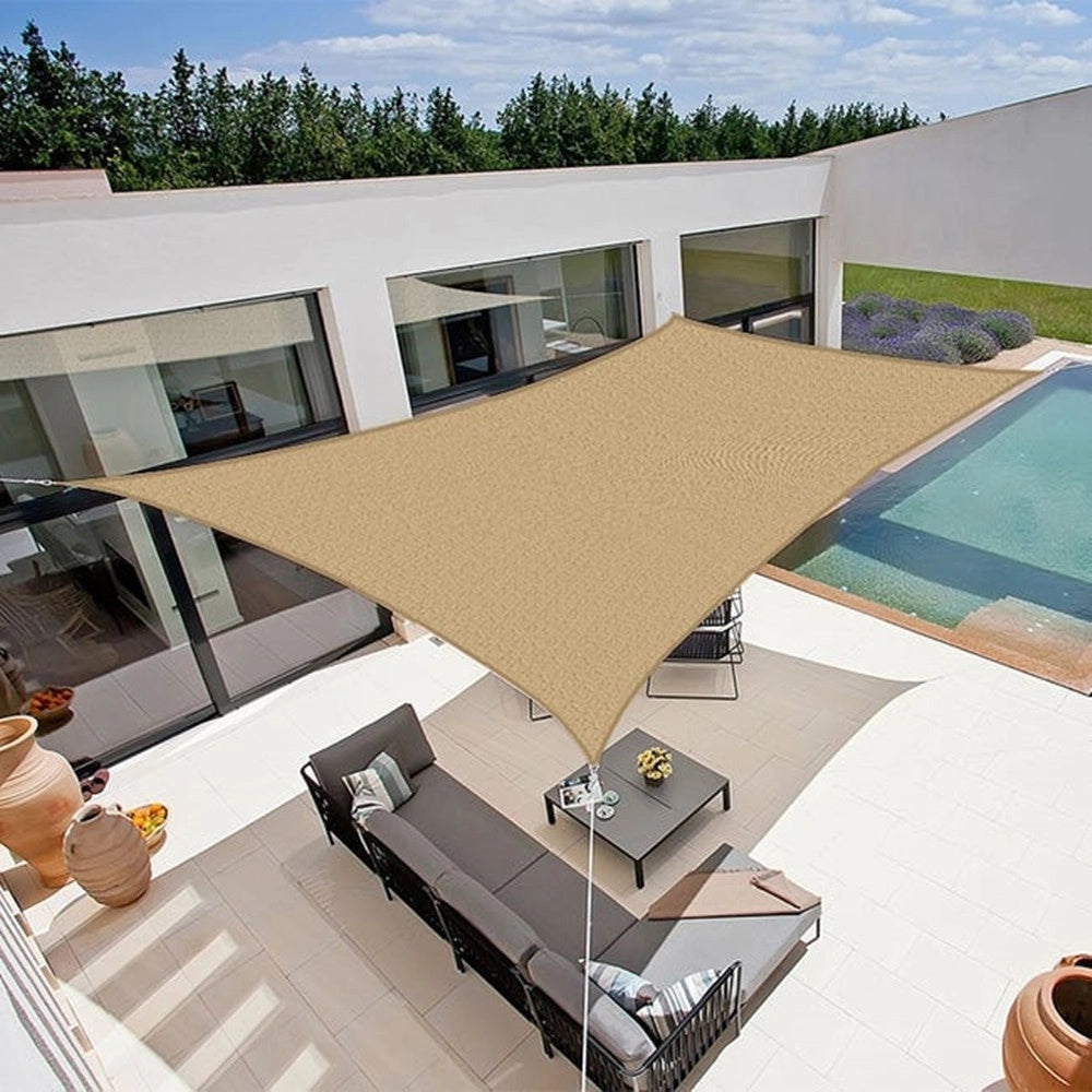Trade Shop - Tenda Vela Ombreggiante Parasole Da Esterno Terrazze Giardino Rettangolare 2x3mt 6625046 -