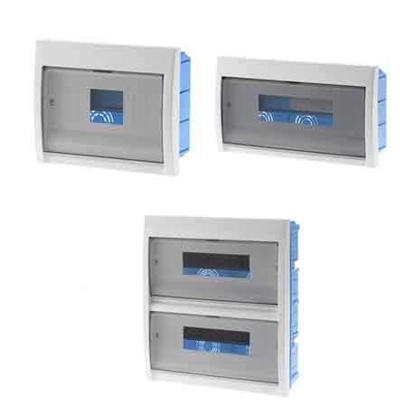 CENTRALINO DA INCASSO C/PORTELLO 24 Mod. 340x312x85 mm - Bianco