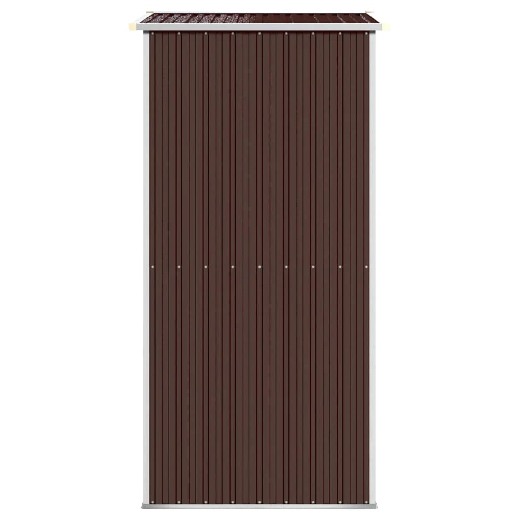 Casetta da giardino cabina ripostiglio capanno da esterno capanno per attrezzi robusta scura 192 x 108 x 223 cm acciaio zincato marrone 02_0022316