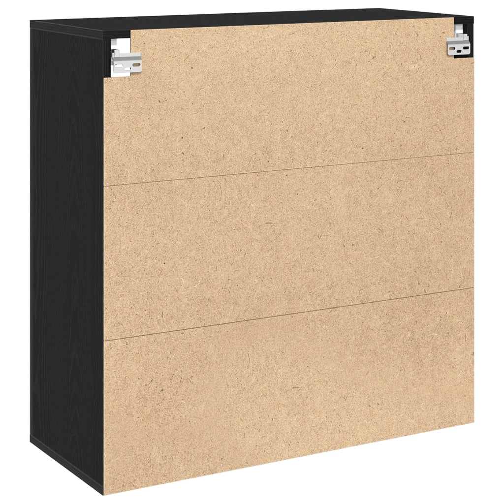 Armadio a muro  Nero Rovere 80x33x80 cm Legno ingegnerizzato