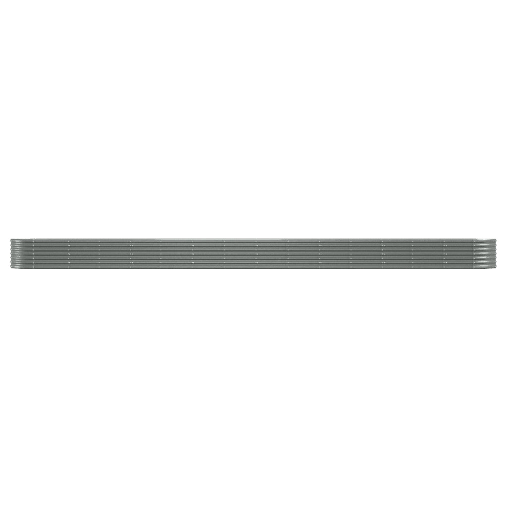 Letto Giardino Acciaio Zincato 620x80x36 cm Grigio 318944