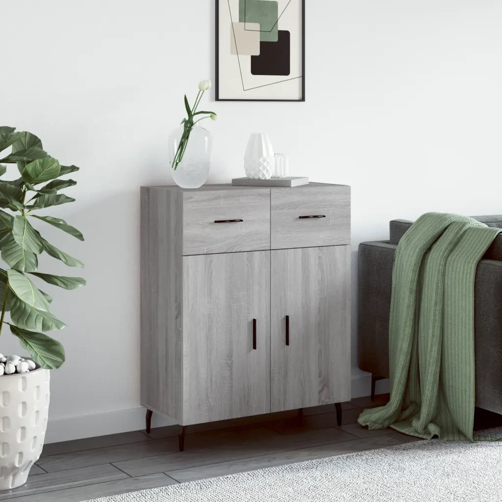 Credenza Grigio Sonoma 69,5x34x90 cm in Legno Multistrato 828002