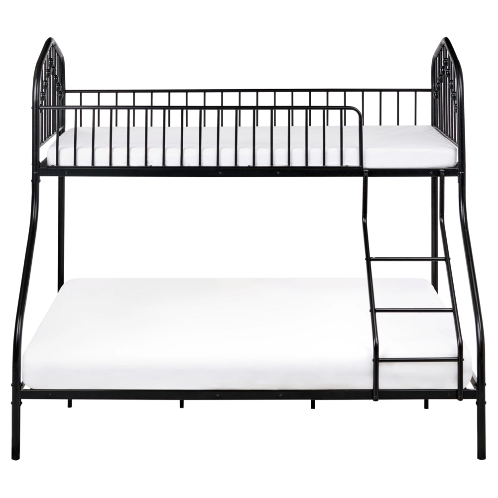 Letto a castello per bambini Camera dei bambini letto alto nero struttura in ferro 90/140 x 200 cm