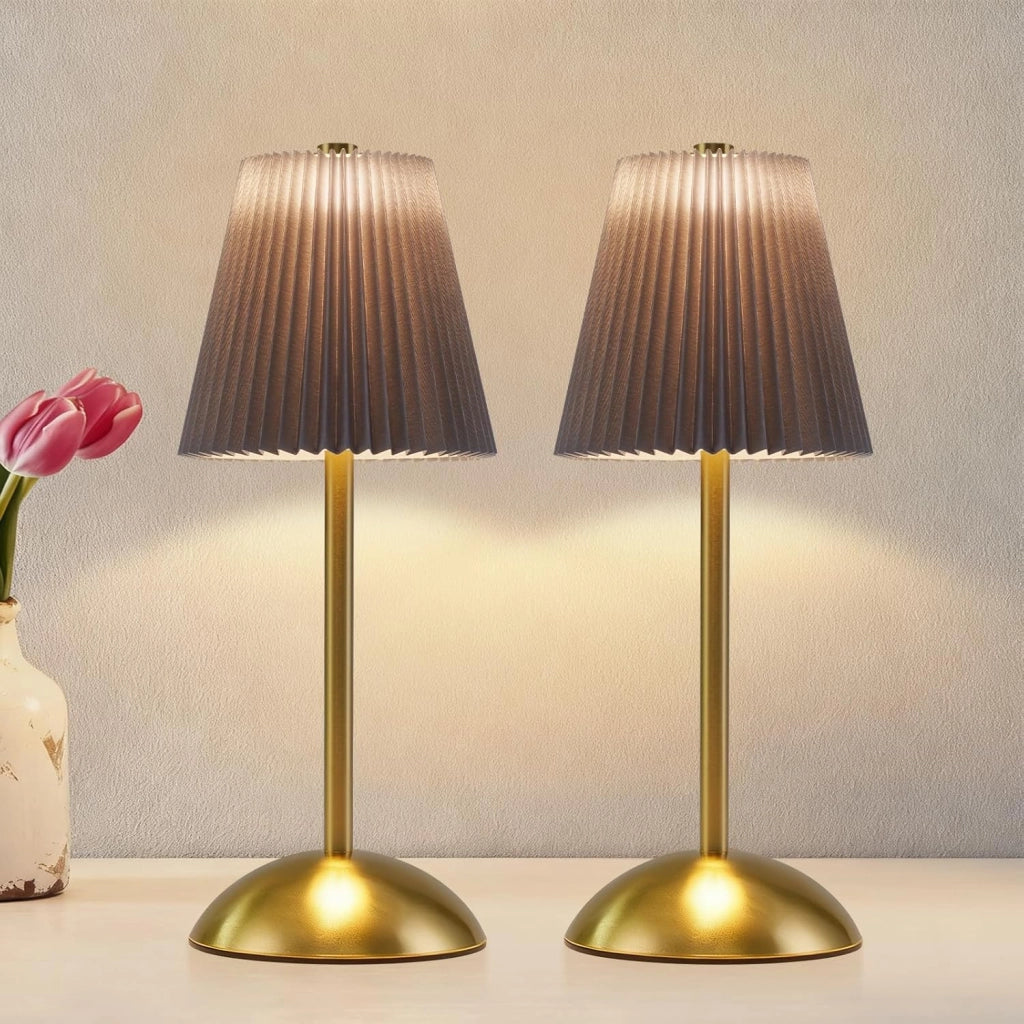 ZMH Lampada da tavolo LED set 2 pezzi verde wireless USB 3 temperature colore per camera letto soggiorno