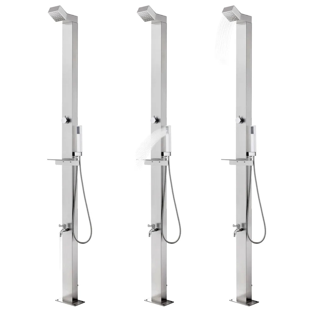 Doccia da Giardino 220 cm in Acciaio Inossidabile CFW9332738