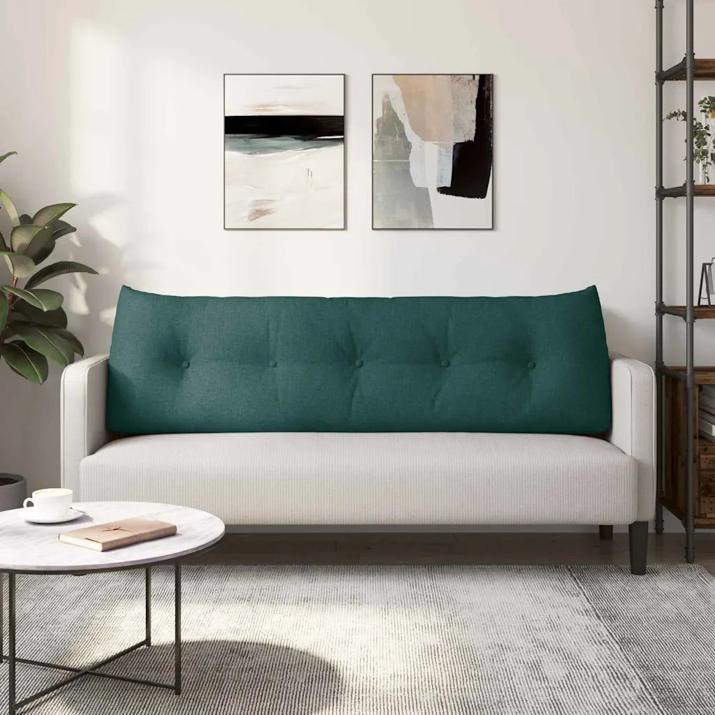 Cuscino per Schiena | Cuscino dorsale Verde Scuro 160 x 24 x 50 cm Tessuto