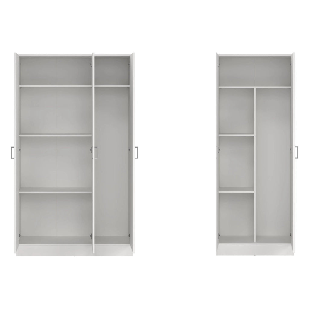 Codigoro, Armadio Multiuso Grande Modulabile, 182x180h cm Bianco