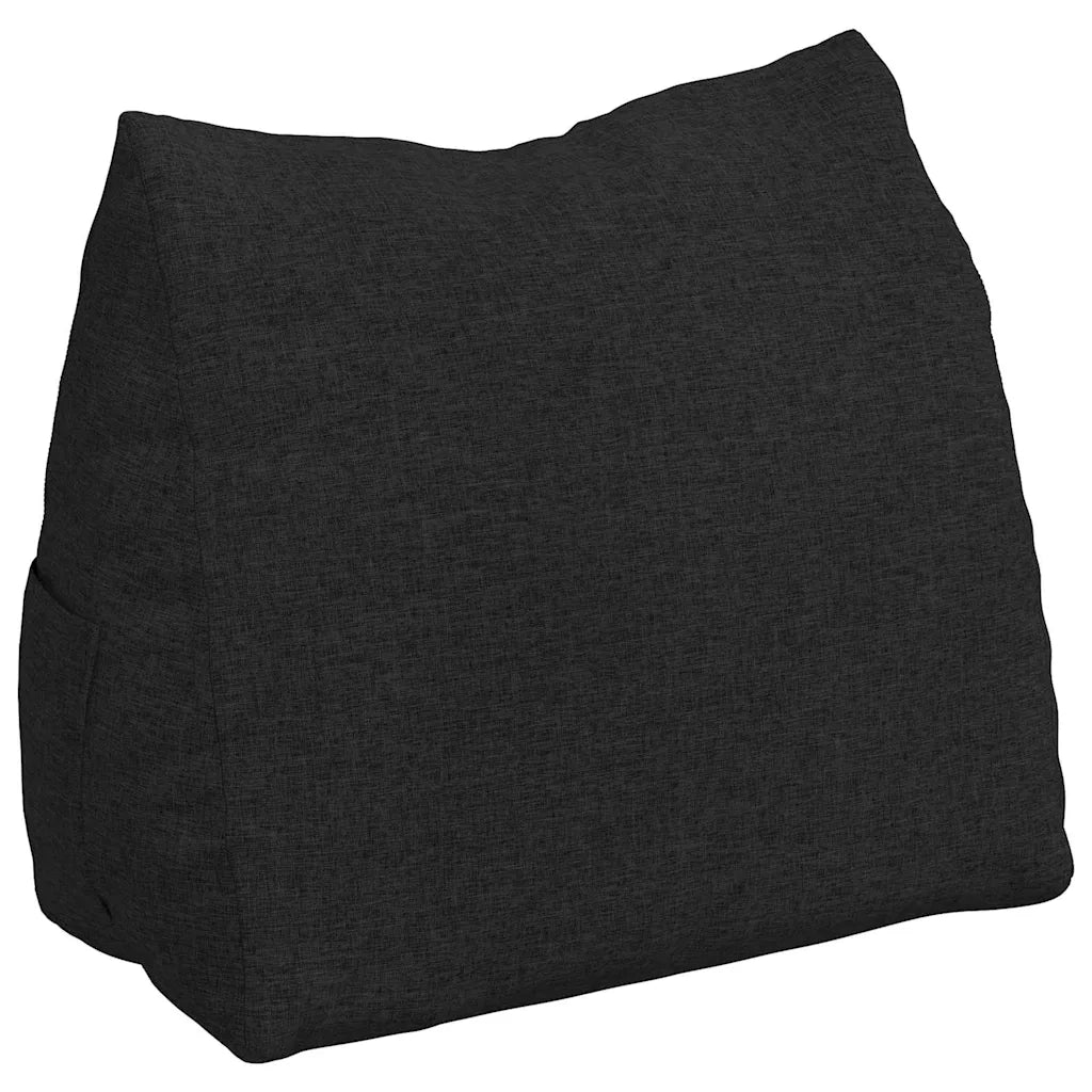 Cuscino per Schiena Nero 60 x 20 x 50 cm Tessuto