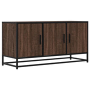 Mobile TV multimediale mensola TV credenza adatto per sala da pranzo soggiorno camera da letto rovere 100 x 35 x 50 cm legno ingegnerizzato e metallo marrone 02_0027111