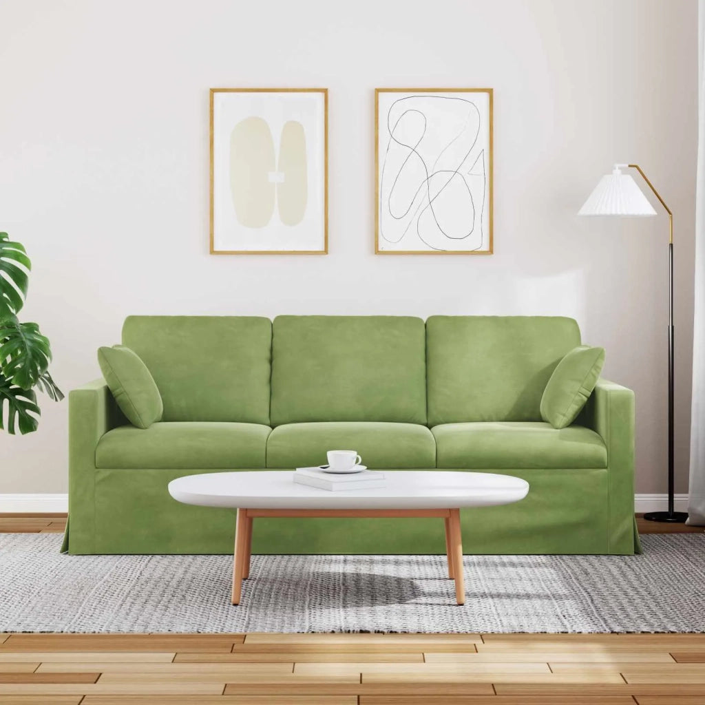Divano Verde chiaro 198 x 78 x 80 cm Velluto