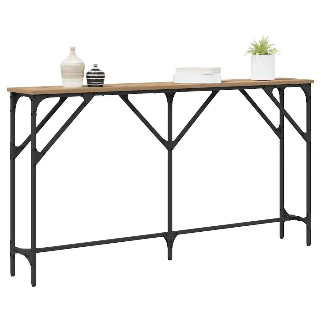 Tavolo consolle rovere artigianale 140 x 23 x 75 cm 871334