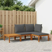 4 pcs Legno massiccio di acacia e corda Naturale 3407734