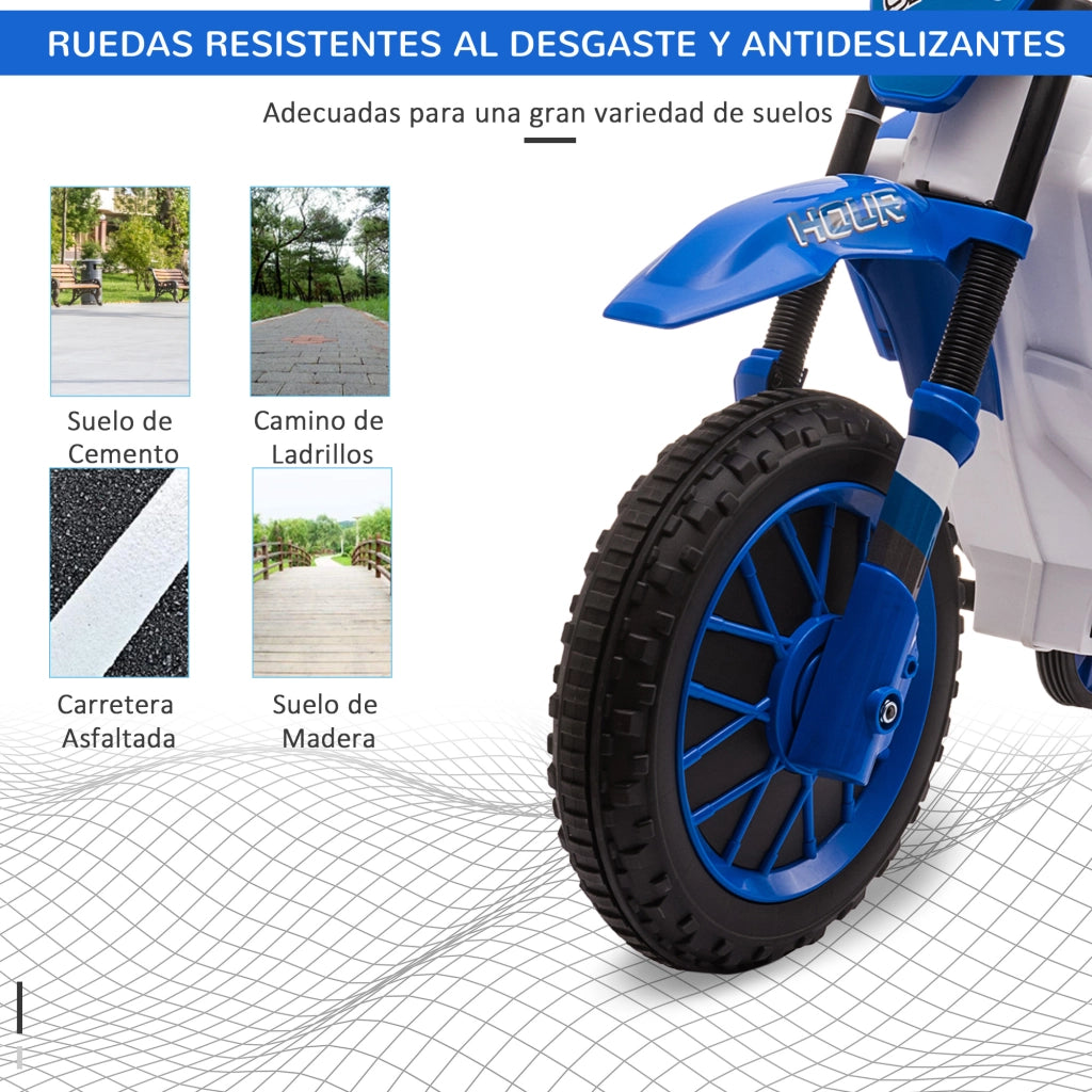 Moto Elettrica per Bambini ¨C zephmum ¨C 106.5x51.5x68 cm Blu