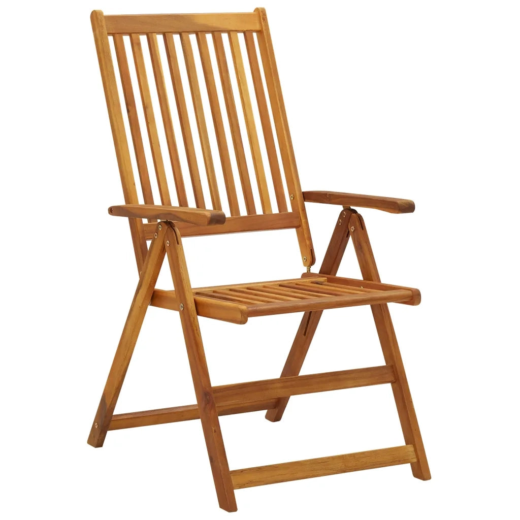 Sedie da Giardino Pieghevoli 6 pz con Cuscini Massello Acacia 3064124