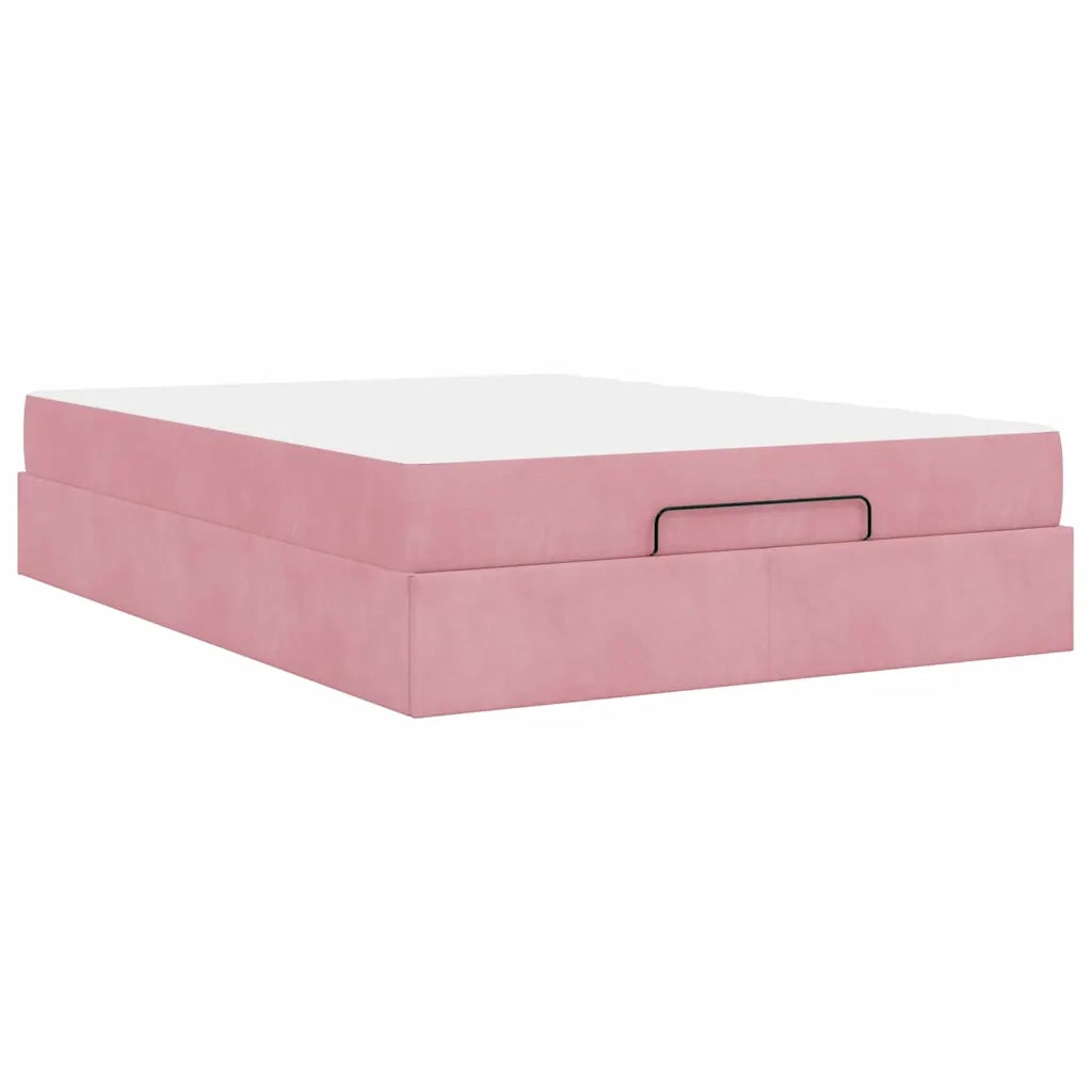 vidaXL Struttura del letto Rosa 160 x 200 cm Velluto