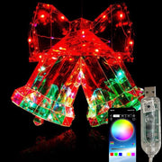 Figura luminosa campane 3D 40 Led per decorazioni natalizie USB luci bluetooth gestite APP
