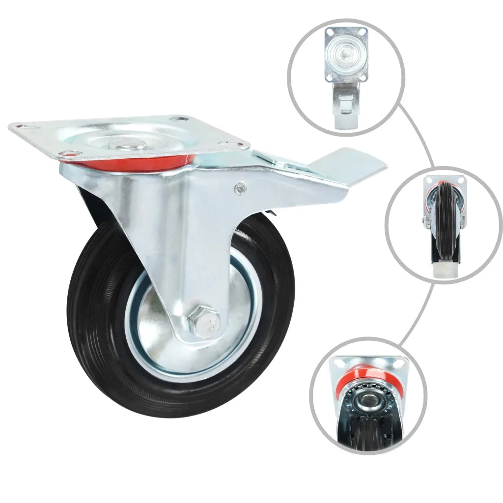 Ruote Girevoli con Doppio Freno 4 pz 160 mm 143452