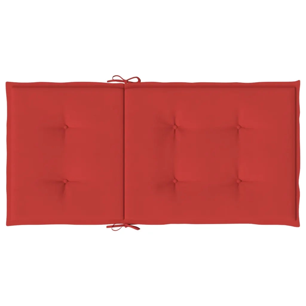Cuscini per Sedia da Giardino 4 pz Rossi 100x50x7 cm in Tessuto