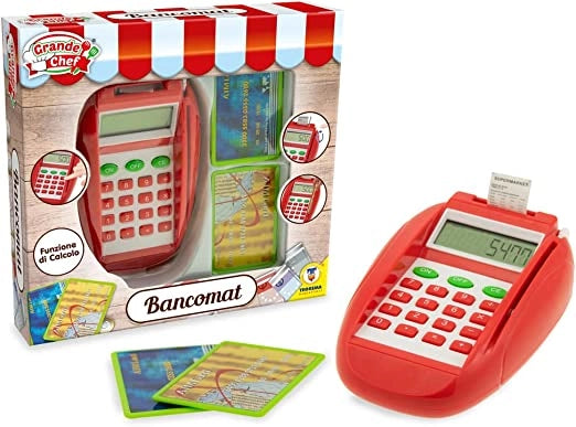 Marchio Pos Giocattolo per Bambini con Scontrino Giocattolo Cassa Bambini Registratore Accessori Lettore Carta Scanner d
