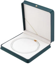 Scatola per gioielli in velluto - 19,2 x 19,2 x 4,5 cm - Antiscivolo - Duraturo - Ideale per collane - Cassetto per gioielli