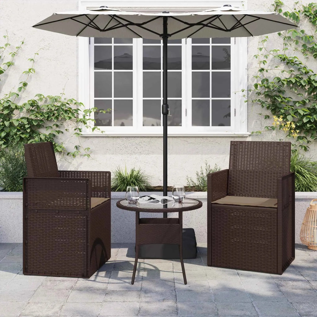 Cuscini per Seduta 2 pcs Tortora 47 x 36 x 2 cm Poliestere 899967