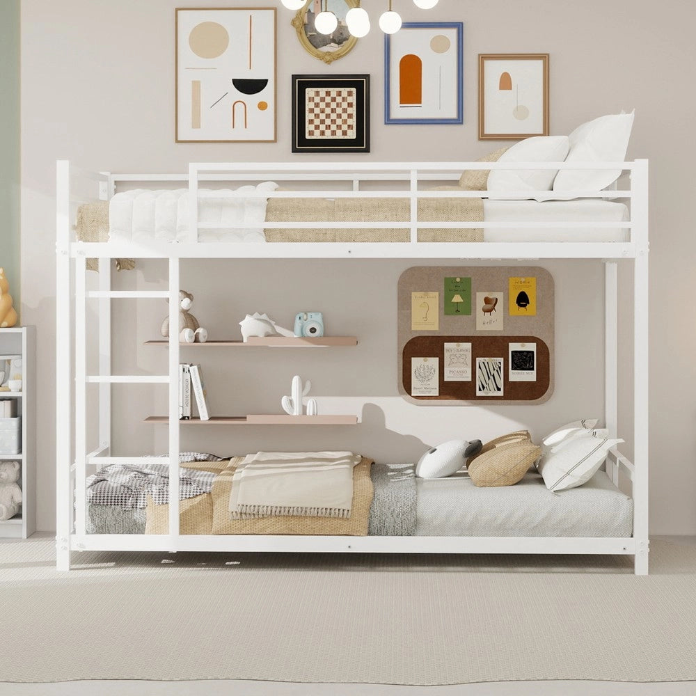 Letto a Castello in Metallo con Due Letti Singoli ¨C MINIMAL ¨C Nero