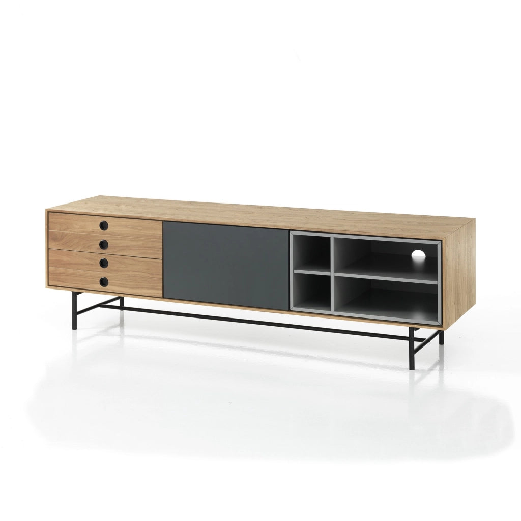 Madia porta TV effetto legno finitura rovere cm. L.170 P.40 H.51