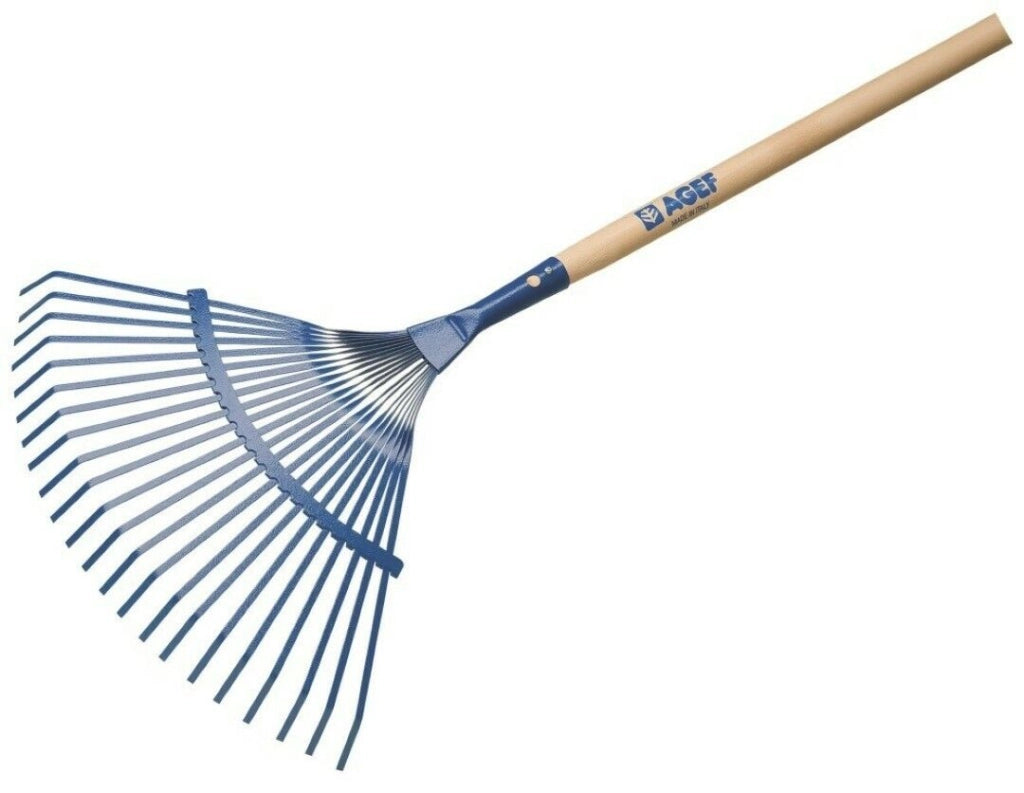 Scopa A 22 Denti Con Manico Da 130 Cm Diametro 26 Mm - Agef