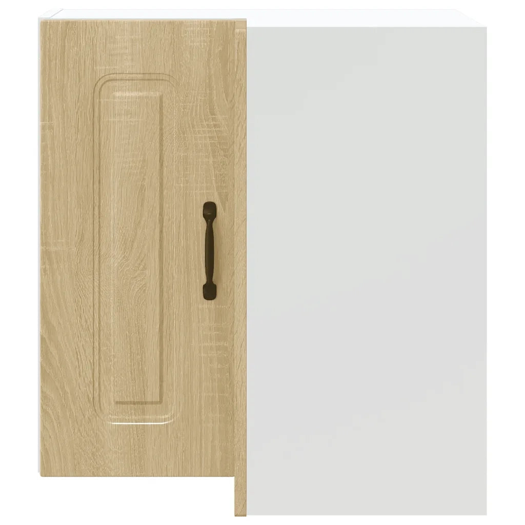 Pensile angolare da cucina 57 x 57 x 60 cm ampio spazio contenitivo design pratico legno ingegnerizzato rovere Sonoma 02_0050025