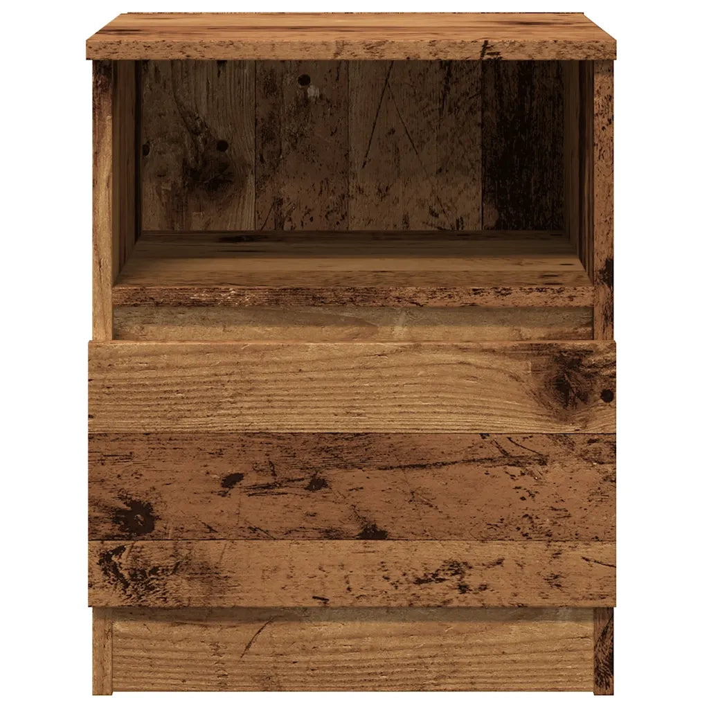 Comodino-Tavolino da notte Legno Antico 40x40x50 cm in Legno Multistrato