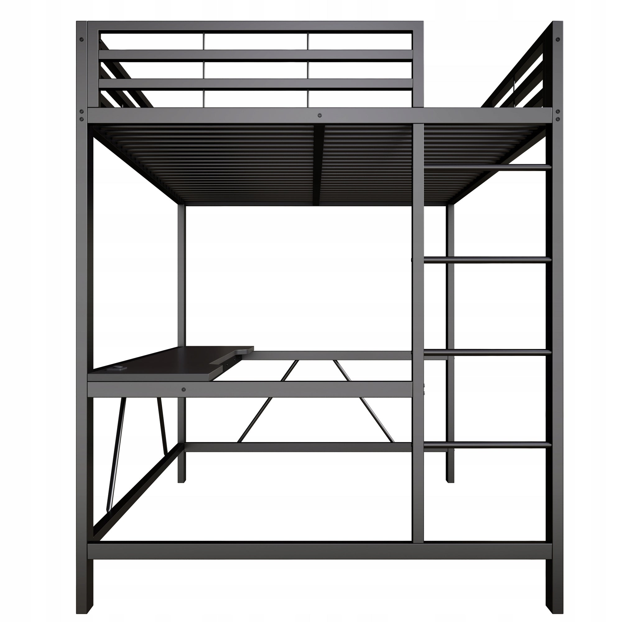 Letto da gaming in metallo - Xylo - 140x200 - Nero - LED USB