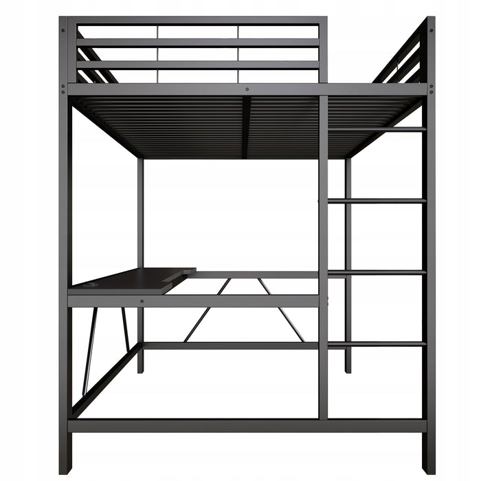 Letto da gaming in metallo - Xylo - 140x200 - Nero - LED USB