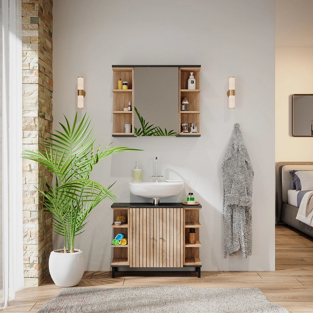 Vicco Set di mobili da bagno Sonoma 2 parti