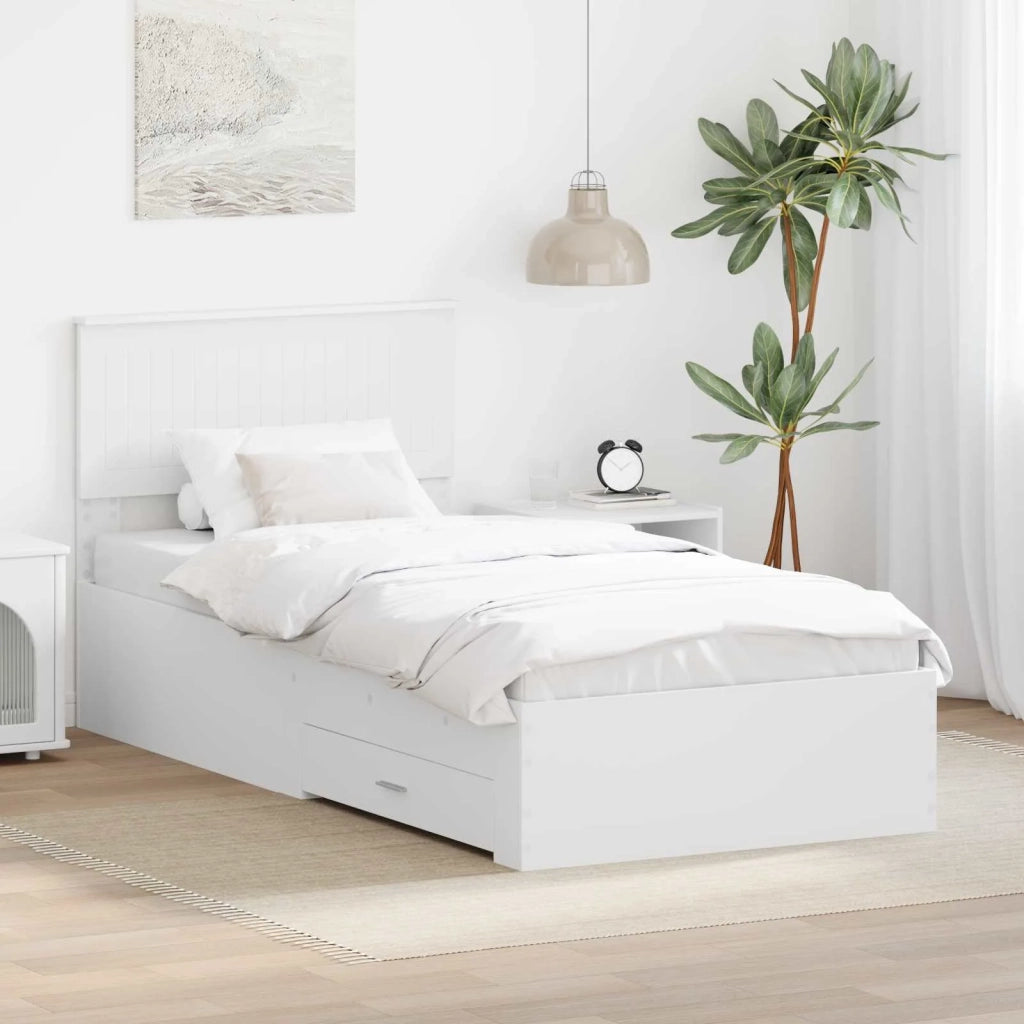 Struttura del letto Bianco 90 x 190 cm Legno multistrato 3410949