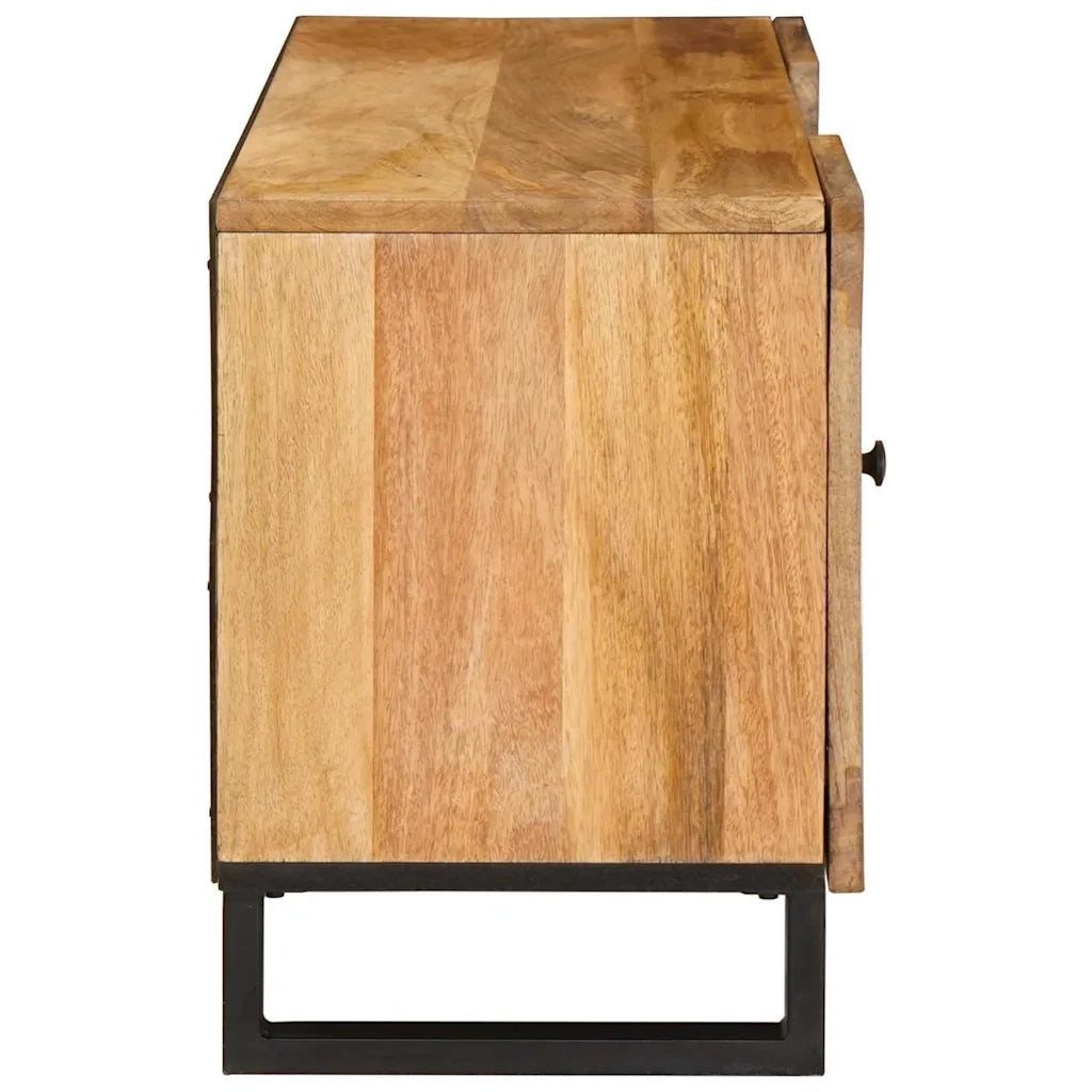 Mobile TV Marrone 105 x 33 x 46 cm Legno di mango massello