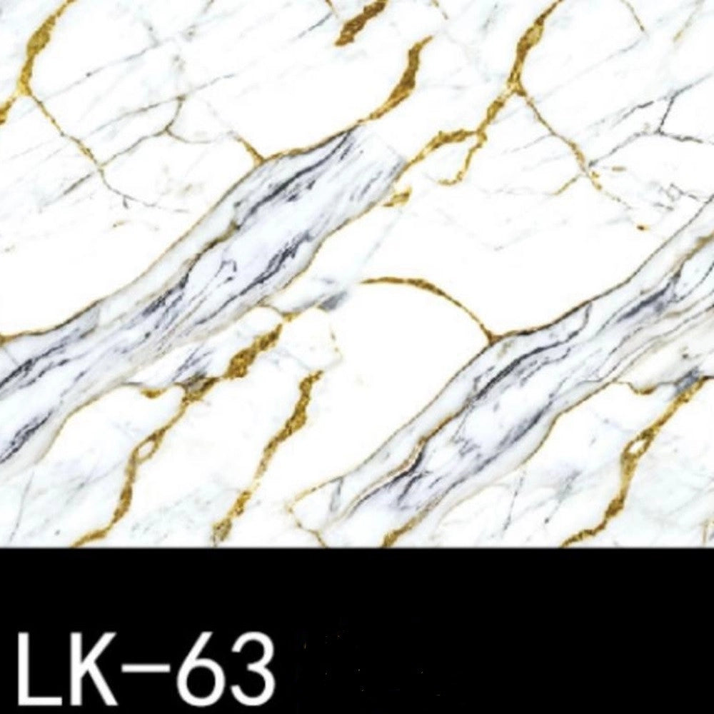 Trade Shop - Pannello Adesivo Effetto Marmo Bianco Venato Oro Blu 120x300cm Pareti Paraschizzi Stanza -