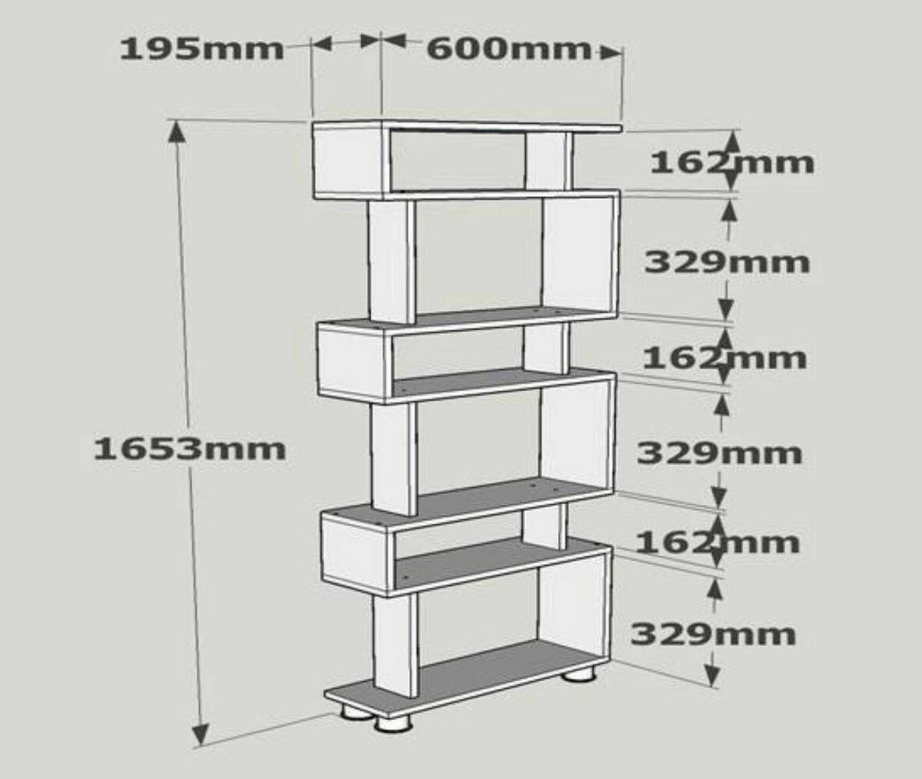 Libreria Doralice, Scaffale da ufficio, Mobile portalibri, Biblioteca, 60x20h165 cm, Bianco