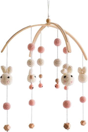 Decorazione per camera da letto dei bambini - mobile con uccellino e animali del bosco - mobile a vento per camera da letto dei bambini (A)