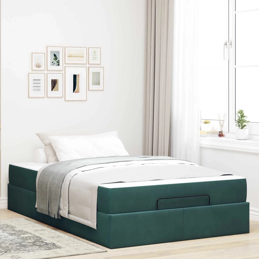Struttura letto con materasso 2 pcs Verde Velluto 3399549