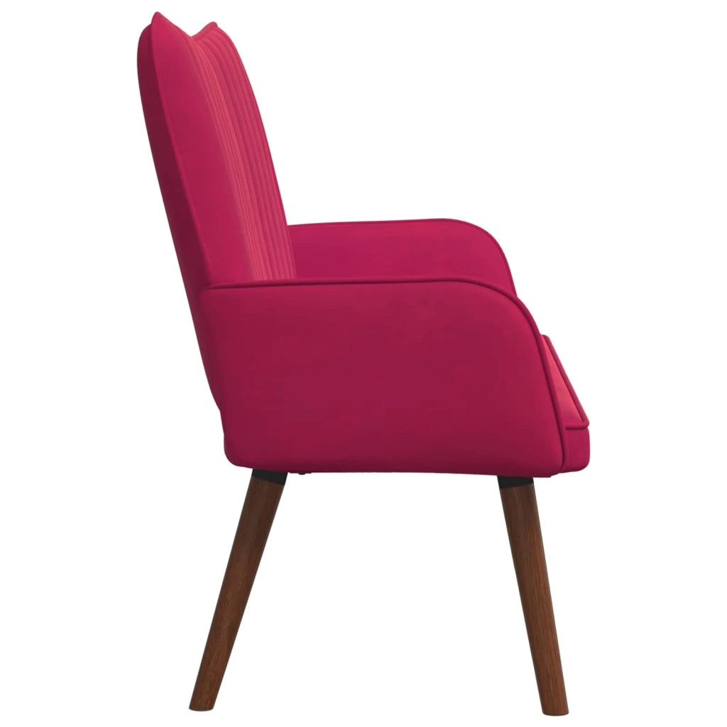 Sofa a Due Posti Rosso vino 115 x 61 x 87 cm Velluto