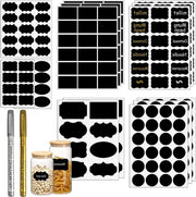 Etichette per erbe autoadesive - 14 fogli - etichette di magazzino adesive - 209 pezzi - etichette per erbe nere .
