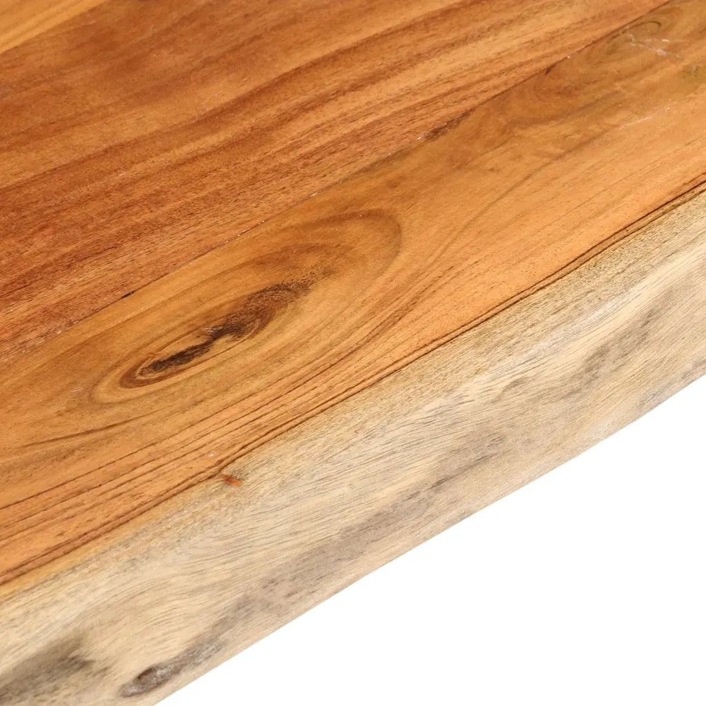 Piano Tavolo 100x60x3,8 cm Rettangolare Legno Acacia Bordi Vivi 370646