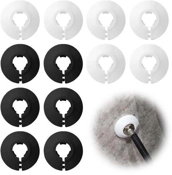 Set di coperture radiatori 12 pezzi - set di protezioni radiatori - set di coperture tubi - guaina tubo 17 mm - plastica - design duraturo - coperture tubi