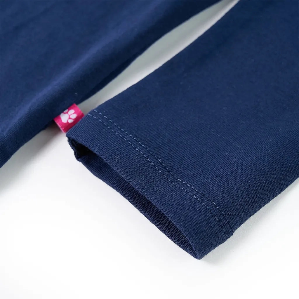 Maglietta da Bambina Maniche Lunghe Blu Marino 104