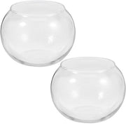 Set di vasche a bolle da 2 - Vaso a forma rotonda - Terrario - Candelabro - 12 x 12 x 10 cm - Materiale di alta qualità