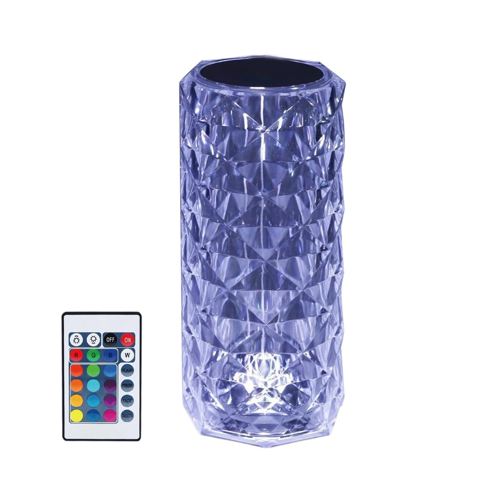 ZMH Lampada da tavolo LED cristallo rosa touch dimmerabile 16 colori per comodino