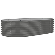 Fioriere | Cassetta per fiori | Letto Giardino Acciaio Zincato 152x80x36 cm Grigio
